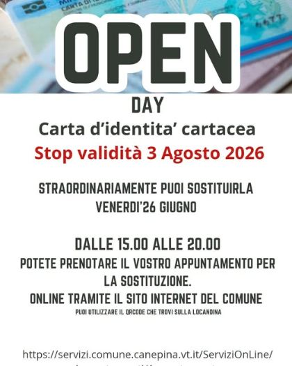 Open Day Carta d'Identità: Sostituzione delle carte cartacee entro il 3 Agosto 2026